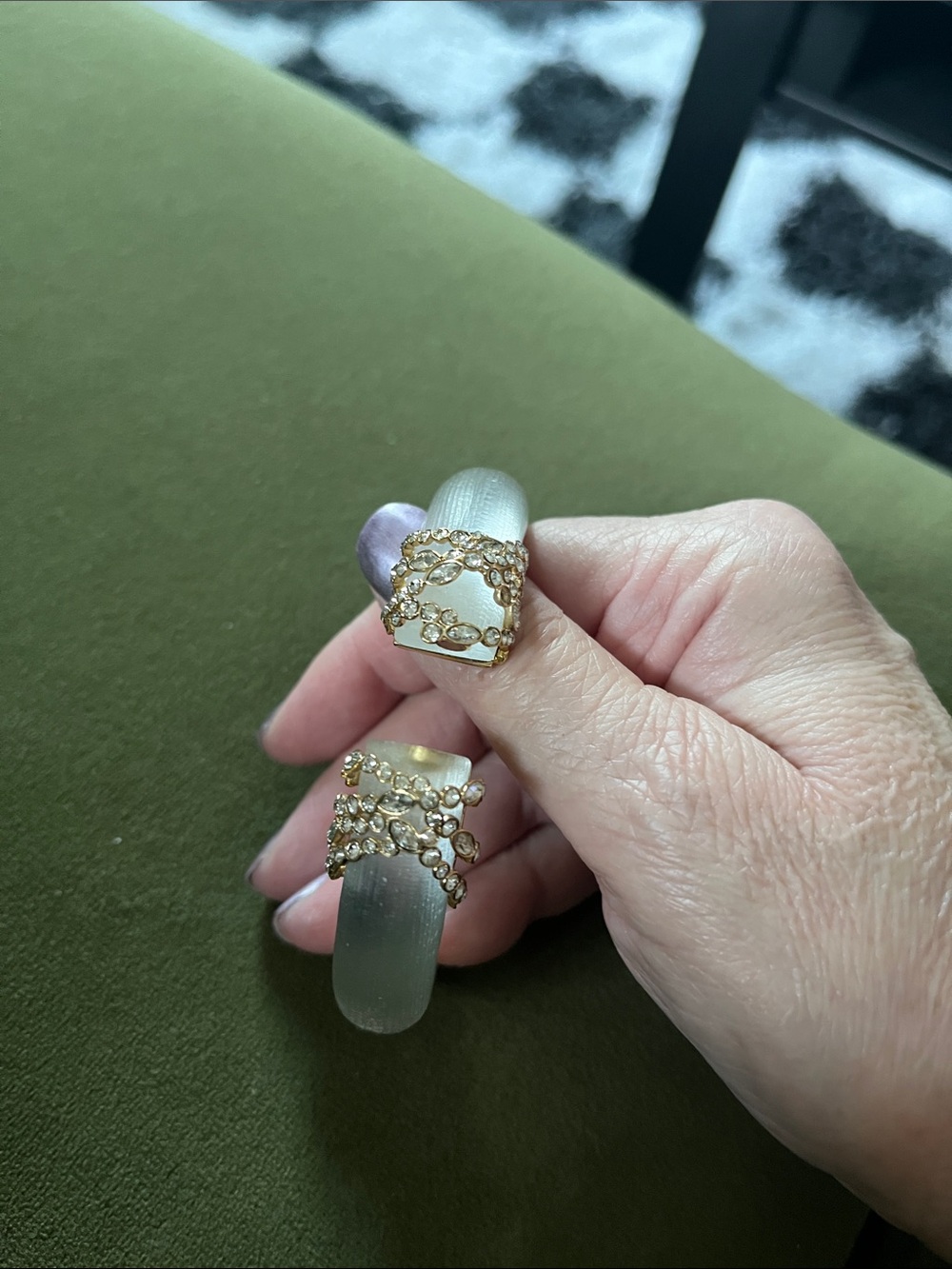 Alexis Bittar Lucite/Crystal Bracelet - Picture 5 of 8